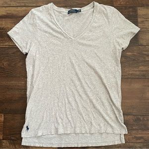 Polo Ralph Lauren Women’s v neck gray shirt